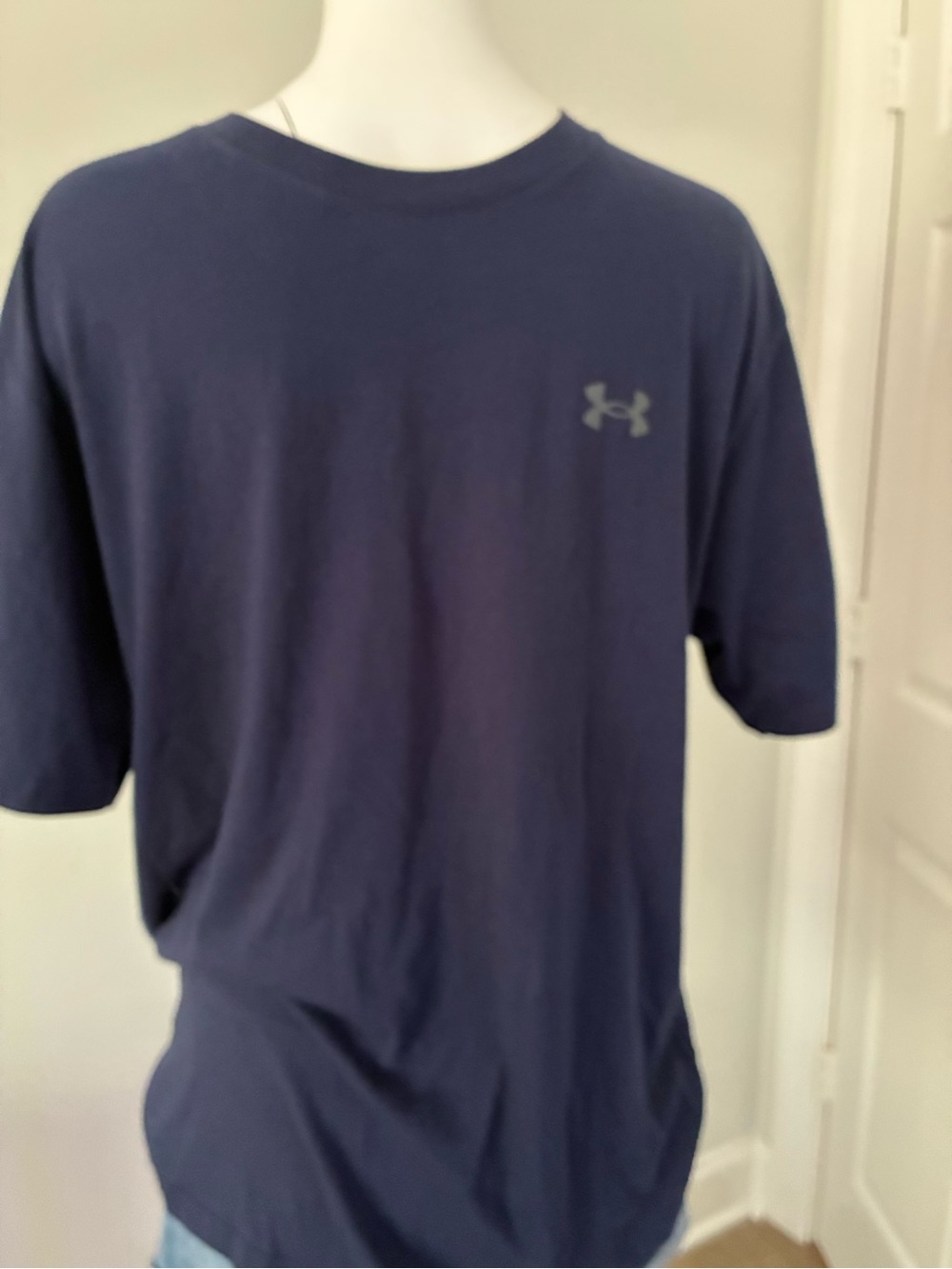 Under Armour Navy Short-Sleeve Performance Tee with Chest Logo